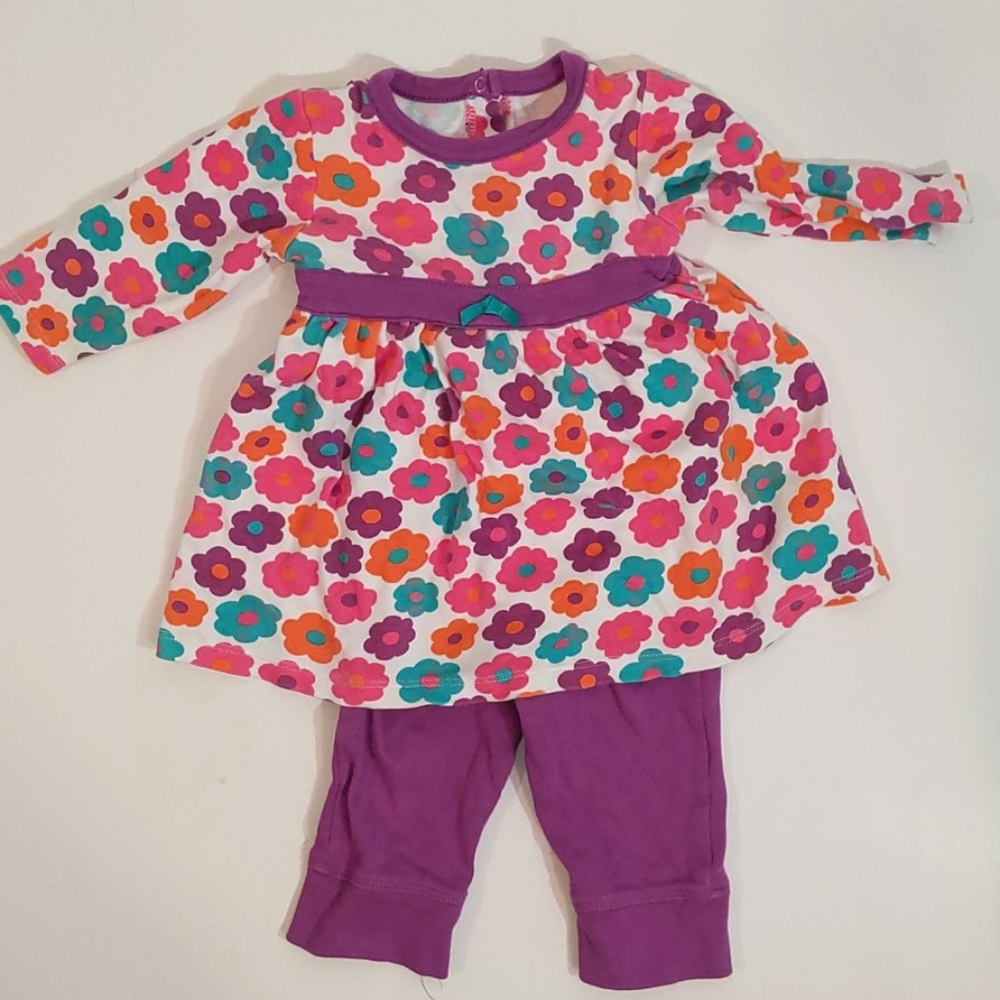 Flower top and pants set 9 months